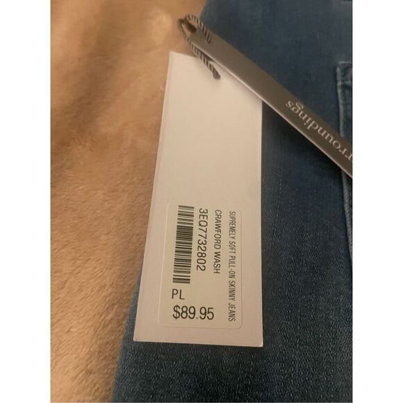 NWT Soft Surroundings Supremely Soft Pull on skinny Jeans Comfort Waist Size PL - Picture 14 of 16